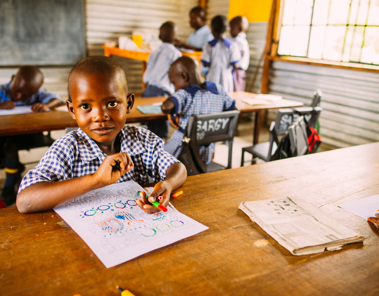 child in school